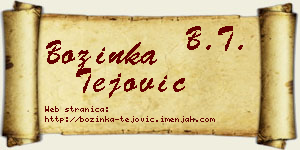 Božinka Tejović vizit kartica